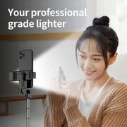 Selfie stick Bluetooth cu telecomanda si LED Techsuit S03-S
