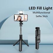 Selfie stick Bluetooth cu telecomanda si LED Techsuit S03-S
