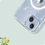 Husa sclipici iPhone 15 Sparkle Skin cu MagSafe, transparenta