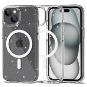 Husa sclipici iPhone 15 Sparkle Skin cu MagSafe, transparenta