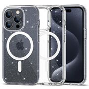 Husa sclipici iPhone 15 Pro Max Sparkle Skin cu MagSafe, transparenta