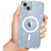 Husa sclipici iPhone 15 Pro Max Sparkle Skin cu MagSafe, transparenta