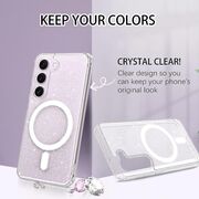 Husa sclipici Samsung Galaxy S23 Plus Sparkle Skin cu MagSafe, transparenta