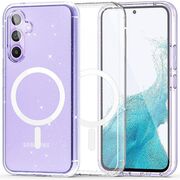 Husa sclipici Samsung Galaxy S24 Sparkle Skin cu MagSafe, transparenta