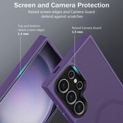 Husa pentru Samsung Galaxy S24 Ultra cu MagSafe, Ghost Series, translucent - mov inchis