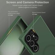 Husa pentru Samsung Galaxy S24 Ultra cu MagSafe, Ghost Series, translucent - verde