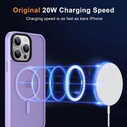 Husa pentru iPhone 15 Pro cu MagSafe, Ghost Series, translucent - mov