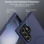Husa pentru Samsung Galaxy S24 Ultra cu MagSafe, Ghost Series, translucent - albastru