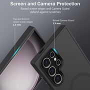 Husa pentru Samsung Galaxy S24 Ultra cu MagSafe, Ghost Series, translucent - negru mat