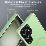 Husa pentru Samsung Galaxy S24 Ultra cu MagSafe, Ghost Series, translucent - verde deschis