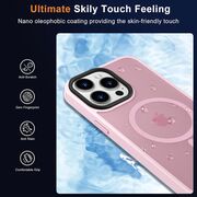 Husa pentru iPhone 15 Pro Max cu MagSafe, Ghost Series, translucent - roz