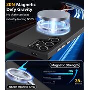 Husa pentru Samsung Galaxy S24 Ultra cu MagSafe, Ghost Series, translucent - negru mat