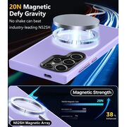 Husa pentru Samsung Galaxy S24 Ultra cu MagSafe, Ghost Series, translucent - mov