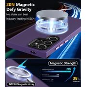 Husa pentru Samsung Galaxy S24 Ultra cu MagSafe, Ghost Series, translucent - mov inchis