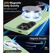 Husa pentru Samsung Galaxy S24 Ultra cu MagSafe, Ghost Series, translucent - verde deschis
