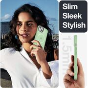 Husa pentru iPhone 15 cu MagSafe, Ghost Series, translucent - verde deschis