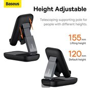 Suport telefon birou Baseus Seashell, negru, B10551500111-00