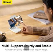 Suport telefon birou Baseus Seashell, alb, B10551500211-00