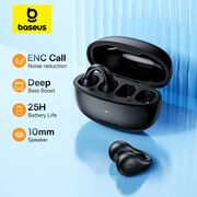 Casti sport open-ear Bluetooth, TWS Baseus AirGo AS01, alb