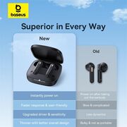 Casti wireless, half-in-ear Baseus Bowie E16 Touch Control - Roz