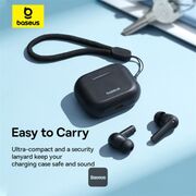 Casti cu bass profund in-ear Bluetooth Baseus Bowie E17, negru