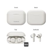 Casti cu bass profund in-ear Bluetooth Baseus Bowie E17, alb