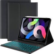 Husa cu tastatura iluminata pentru iPad Air 5, iPad Air 4, negru