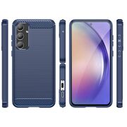 Husa pentru Samsung Galaxy A55 5G Carbon Silicone, albastru