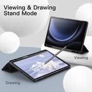 Husa pentru Samsung Galaxy Tab S9 Plus / S9 FE Plus, Tab S10 Plus 12.4 inch Soft Shell UltraSlim tip stand, functie sleep/wake-up si slot pentru S-Pen, negru