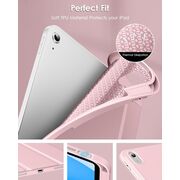 Husa pentru iPad 11 2025, iPad 10 2022 Soft Shell cu functie wake-up/sleep si compartiment pentru Apple Pen, tip stand, roz