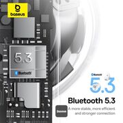 Casti Baseus - wireless earbuds bowie e20 (a00069700223-00) - bluetooth 5.3, true wireless, 2 enc mics, powerful bass, ipx5 - alb