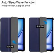Husa pentru Apple iPad Air 13 2025 / 2024 M3, M2 cu functie wake-up/sleep, tip stand, navy blue