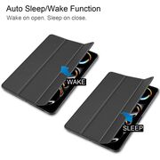 Husa pentru Apple iPad Pro 13 (2024) M4 cu functie wake-up/sleep, tip stand, negru