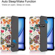 Husa pentru Apple iPad Pro 13 (2024) M4 cu functie wake-up/sleep, tip stand, butterfly