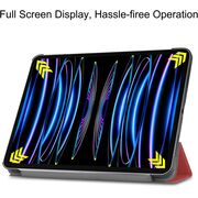 Husa pentru Apple iPad Pro 11 (2024) M4 cu functie wake-up/sleep, tip stand, burgundy