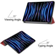 Husa pentru Apple iPad Pro 11 (2024) M4 cu functie wake-up/sleep, tip stand, burgundy