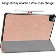 Husa pentru Apple iPad Pro 11 (2024) M4 cu functie wake-up/sleep, tip stand, rose gold