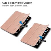 Husa pentru Apple iPad Pro 11 (2024) M4 cu functie wake-up/sleep, tip stand, rose gold