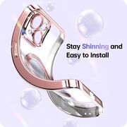 Husa pentru iPhone 14 Plus cu MagSafe Sparkle Glare Detachable Layer, cu protectie lentile - light purple