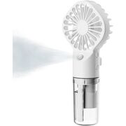 Ventilator portabil 2 in 1 cu umidificator, reincarcabil, 4 viteze, silentios, alb