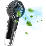 Ventilator portabil 2 in 1 cu umidificator, reincarcabil, 4 viteze, silentios, negru
