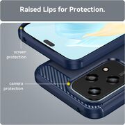 Husa pentru Honor 200 Lite Carbon Liquid Silicone, navy blue