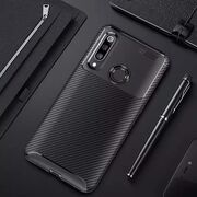 Husa Huawei P30 Lite Techsuit CarbonFiber, negru