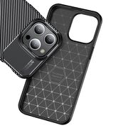 Husa iPhone 12 Pro Max Techsuit CarbonFiber, negru