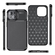 Husa iPhone 15 Techsuit CarbonFiber, negru