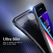 Husa iPhone X, iPhone 10 Techsuit CarbonFiber, negru