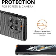 Husa OnePlus 12 Techsuit CarbonFiber, negru