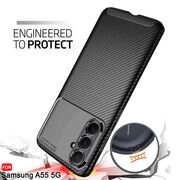 Husa Samsung Galaxy A55 5G Techsuit CarbonFiber, negru