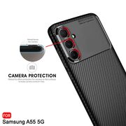 Husa Samsung Galaxy A55 5G Techsuit CarbonFiber, negru