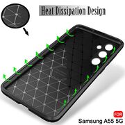 Husa Samsung Galaxy A55 5G Techsuit CarbonFiber, negru